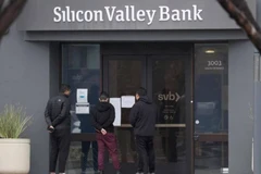 Bên ngoài trụ sở của Silicon Valley Bank tại Santa Clara, California. (Nguồn: AFP)