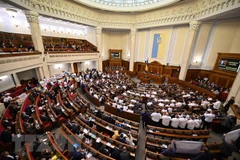 Quang cảnh một phiên họp của Quốc hội Ukraine. (Ảnh: AFP/TTXVN)