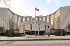 Trụ sở Ngân hàng Nhân dân Trung Quốc (PBOC) tại Bắc Kinh. (Ảnh: Getty Images/TTXVN)