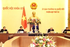 Chủ tịch Quốc hội Nguyễn Thị Kim Ngân chủ trì và phát biểu khai mạc Phiên họp. (Ảnh: Trọng Đức/TTXVN) 