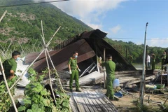 Hiện trường vụ án mạng, đốt xác phi tang. (Ảnh: Thanh Tân/TTXVN) 