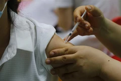 Tiêm vaccine cho người dân ở Tuyên Quang. (Ảnh: Nam Sương/TTXVN) 