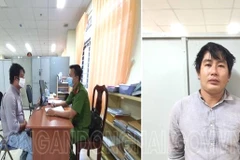 Hồ Văn Vàng tại cơ quan công an. (Ảnh: TTXVN phát) 