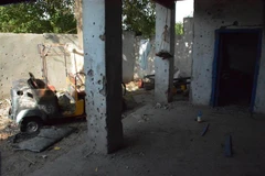 Hiện trường một vụ không kích của Mỹ nhằm vào các mục tiêu ISIS-K tại tỉnh Nangarhar, Afghanistan, ngày 29/8/2021. (Ảnh: THX/TTXVN) 