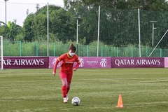 Chương Thị Kiều đã quay trở lại tập luyện cùng toàn đội. (Nguồn: VFF) 