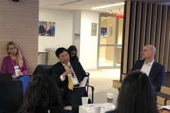 Phó Thủ tướng Thường trực Chính phủ Phạm Bình Minh phát biểu tại hội nghị. (Ảnh: TTXVN phát)