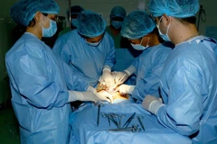 Phẫu thuật lấy thai thành công cho sản phụ. (Nguồn: TTXVN phát) 