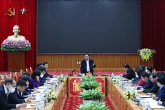 Thủ tướng Phạm Minh Chính phát biểu tại buổi làm việc. (Ảnh: Dương Giang/TTXVN) 