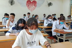 Thí sinh dự thi Trung học phổ thông quốc gia năm 2021. (Ảnh: Phạm Mai/Vietnam+) 