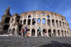 Đấu trường La Mã ở Rome, Italy ngày 8/5/2020. (Nguồn: THX/TTXVN) 