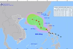 Đường đi của cơn bão số 7. (Nguồn: Trung tâm Dự báo Khí tượng Thủy văn Quốc gia) 