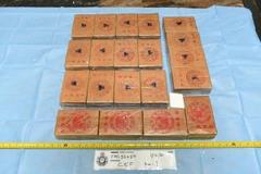 Ma túy được phát hiện trong một container gạch men. (Nguồn: Cảnh sát Liên bang Australia) 