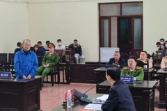 Đại diện Kiểm sát viên xét hỏi đối với bị cáo Đỗ Đình Tám. (Ảnh: Vũ Hà/TTXVN)