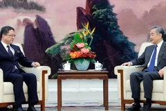 Bộ trưởng Ngoại giao Trung Quốc Vương Nghị tiếp Thứ trưởng Ngoại giao Triều Tiên Pak Myong Ho. (Nguồn: Bộ Ngoại giao Trung Quốc)