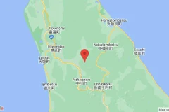 Trận động đất xảy ra vào hồi 0h35 ngày 11/8 tại thị trấn Nagakawa. (Nguồn: Google maps) 