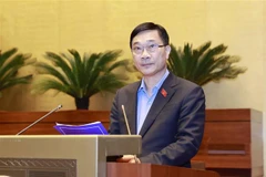 Chủ nhiệm Ủy ban Kinh tế của Quốc hội Vũ Hồng Thanh phát biểu. (Ảnh: Doãn Tấn/TTXVN)