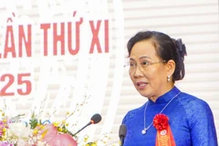 Bí thư Tỉnh ủy Hà Nam Lê Thị Thủy. (Ảnh: Lưu Thanh Tuấn/TTXVN) 
