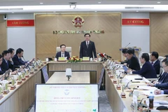 Chủ tịch Quốc hội Vương Đình Huệ phát biểu chỉ đạo. (Ảnh: Doãn Tấn/TTXVN)