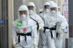 Nhân viên y tế làm nhiệm vụ tại một bệnh viện ở Daegu, Hàn Quốc ngày 29/4/2020. (Nguồn: AFP/TTXVN) 