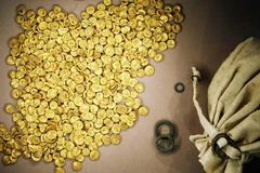 Kho tiền vàng được trưng bày tại Bảo tàng Celtic và La Mã ở Manching năm 2006. (Nguồn: Getty)