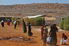 Người tị nạn tại một trại tạm ở tỉnh Idlib, Syria. (Ảnh: AFP/TTXVN)