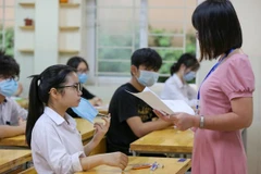 Học sinh một trường trung học tại Hà Nội. (Ảnh: Minh Sơn/Vietnam+) 