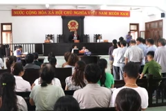 Quang cảnh phiên tòa. (Ảnh: Tường Quân/TTXVN)