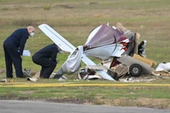 Hiện trường vụ máy bay rơi. (Nguồn: Los Angeles Times) 