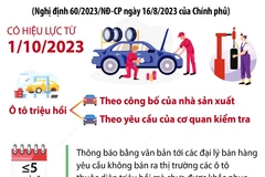 [Infographics] Các trường hợp ôtô thuộc diện phải triệu hồi từ 1/10