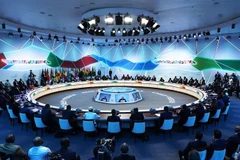 Phiên họp toàn thể của Hội nghị Thượng đỉnh Nga-châu Phi lần thứ hai ở thành phố St. Petersburg (Nga) ngày 28/7/2023. (Ảnh: AFP/TTXVN)