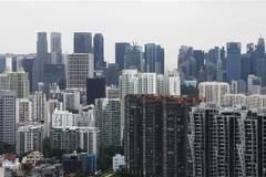 Các tòa nhà cao tầng ở Singapore. (Ảnh: THX/TTXVN) 