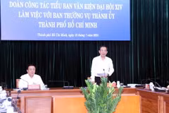 Quang cảnh buổi làm việc. (Ảnh: Xuân Khu/TTXVN)