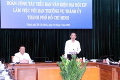 Quang cảnh buổi làm việc. (Ảnh: Xuân Khu/TTXVN)