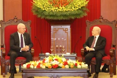 Tổng Bí thư Nguyễn Phú Trọng tiếp Toàn quyền Australia David Hurley thăm cấp Nhà nước Việt Nam. (Ảnh: Trí Dũng/TTXVN)