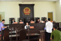 Quang cảnh phiên tòa. (Ảnh: Tuấn Kiệt/TTXVN)