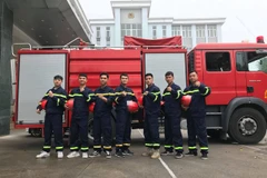 Dàn lính cứu hỏa trong phim. (Nguồn: VTV) 