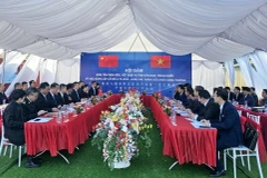 Quang cảnh buổi hội đàm. (Ảnh: TTXVN phát)