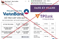 Hình ảnh chào mời của các đối tượng giả danh ngân hàng trên mạng xã hội.