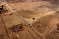 Khu vực xây dựng Sân bay Long Thành. (Ảnh: TTXVN phát)