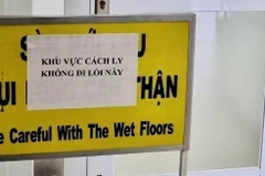 Khu cách ly bệnh nhân mắc đậu mùa khỉ. (Ảnh: TXVN phát)