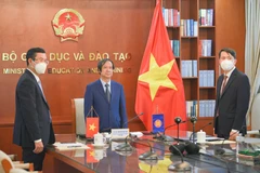 Bộ Giáo dục và Đào tạo Việt Nam chính thức tiếp nhận nhiệm vụ Chủ tịch kênh giáo dục ASEAN nhiệm kỳ 2022 và 2023. (Ảnh: TTXVN phát) 