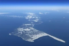 Đảo tranh chấp mà Nhật Bản gọi là Kunashiri, trong khi Nga gọi là Kunashir, ngày 30/1/2019. (Nguồn: Kyodo/TTXVN) 