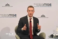 Giám đốc điều hành (CEO) Công ty Meta Mark Zuckerberg phát biểu tại một hội nghị ở Munich, Đức. (Ảnh: AFP/TTXVN)