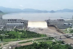 Đập thủy điện Đại phục hưng tại Guba, Ethiopia, ngày 21/7/2020. (Ảnh: AFP/TTXVN) 