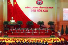 Đoàn Chủ tịch điều hành Đại hội đại biểu toàn quốc lần thứ XIII của Đảng. (Nguồn: TTXVN) 