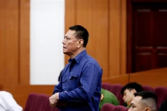 Bị cáo Đào Ngọc Viễn (Giám đốc Công ty Trách nhiệm Hữu hạn Đại Dương Hải Phòng) được giảm 2 năm tù xuống còn 15 năm. (Ảnh: Thành Chung/TTXVN)