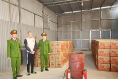 Đối tượng Nguyễn Mạnh Phái bị bắt giữ. (Ảnh: TTXVN phát) 