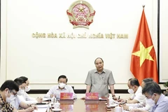 Chủ tịch nước Nguyễn Xuân Phúc phát biểu. (Ảnh: Thống Nhất/TTXVN) 