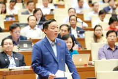 Bộ trưởng Bộ Tài nguyên và Môi trường Trần Hồng Hà. (Ảnh: Phương Hoa/TTXVN) 