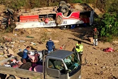 Ôtô chở 39 hành khách và khởi hành từ thành phố Santa Cruz.(Nguồn: La Nacion) 